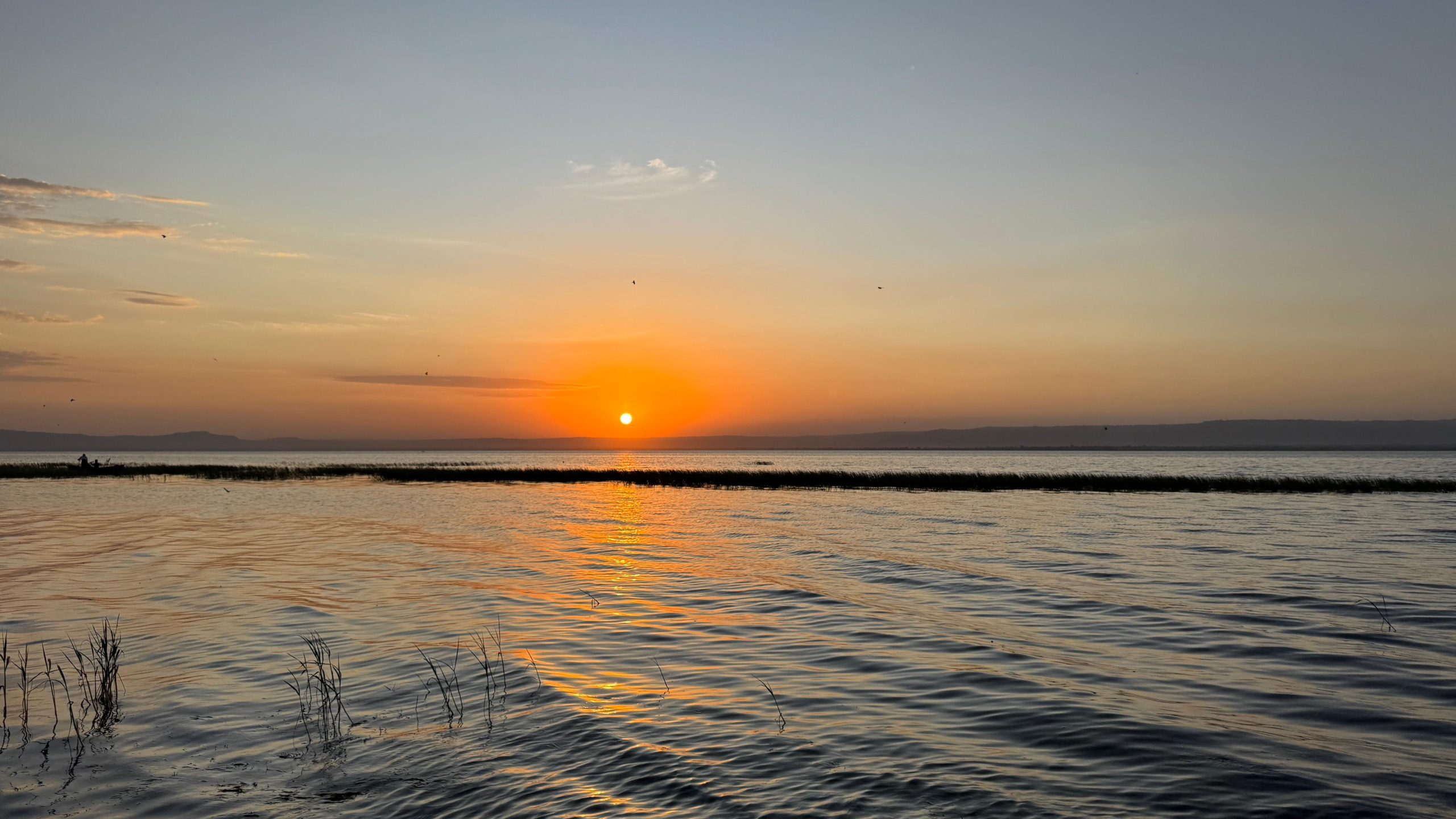 Sunset at lake awasa